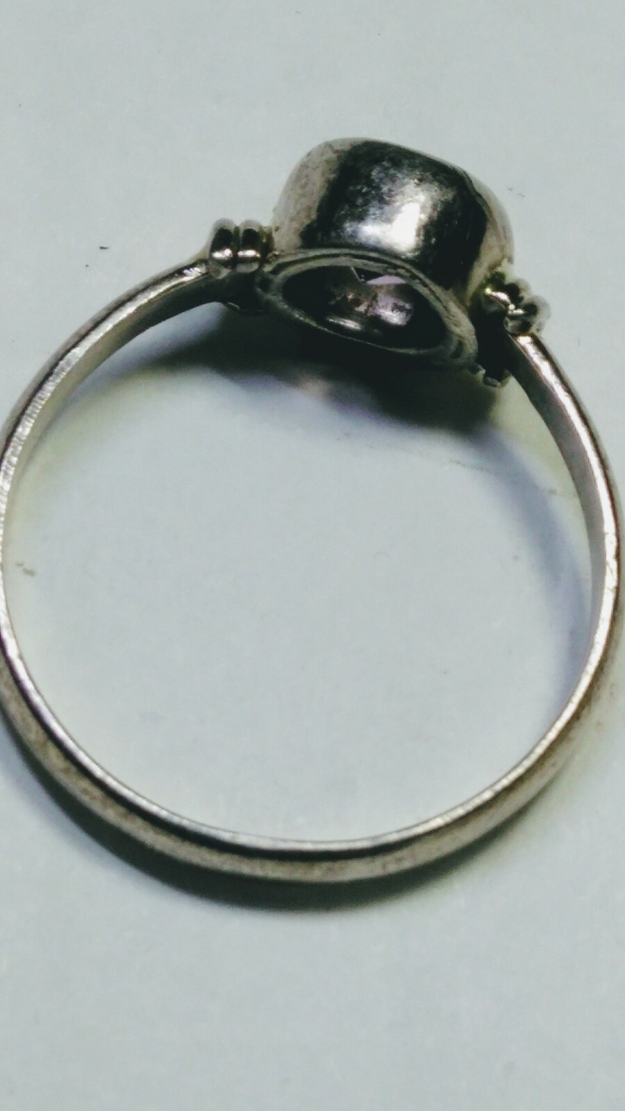 CUTE NATURAL SMOKY QUARTZ IN STERLING SILVER.925 RING SIZE 8.75-9.0!