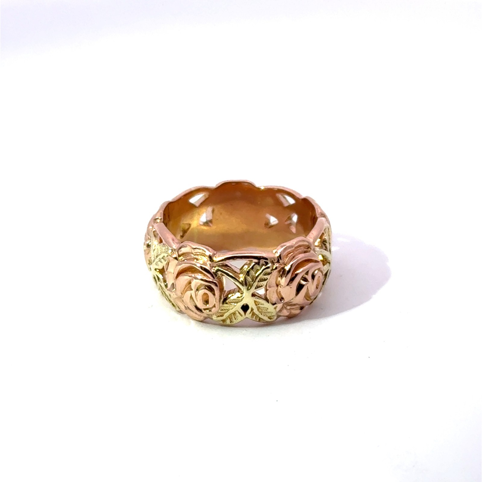 Artcarved 14k Two-Tone Gold Floral Vintage Ring Size 5.5