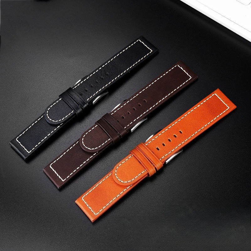 For Hamilton Khaki Field H70555533 H70455733 Genuine Leather Watch Strap 20 22mm