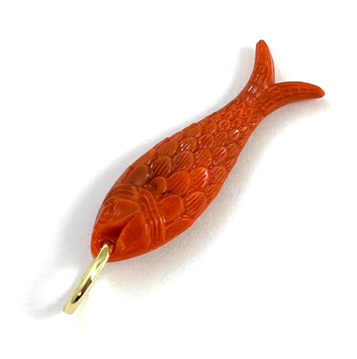Fish Charm Necklace Pendant Orange Plastic Fish Jewelry For Women Gift Fishing