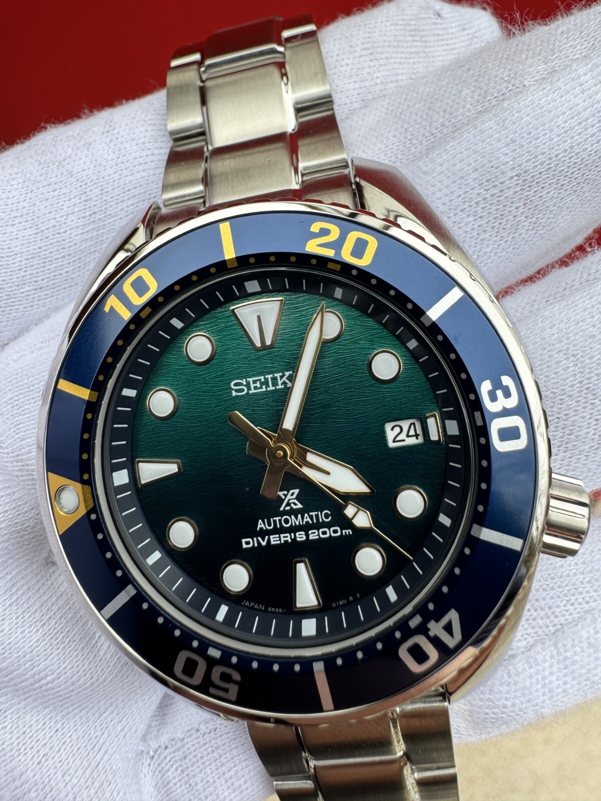 SEIKO SUMO ZIMBE 18 SPB425J 6R35 GREEN BLUE LIMITED EDITION 1500 PIECES FULL SET