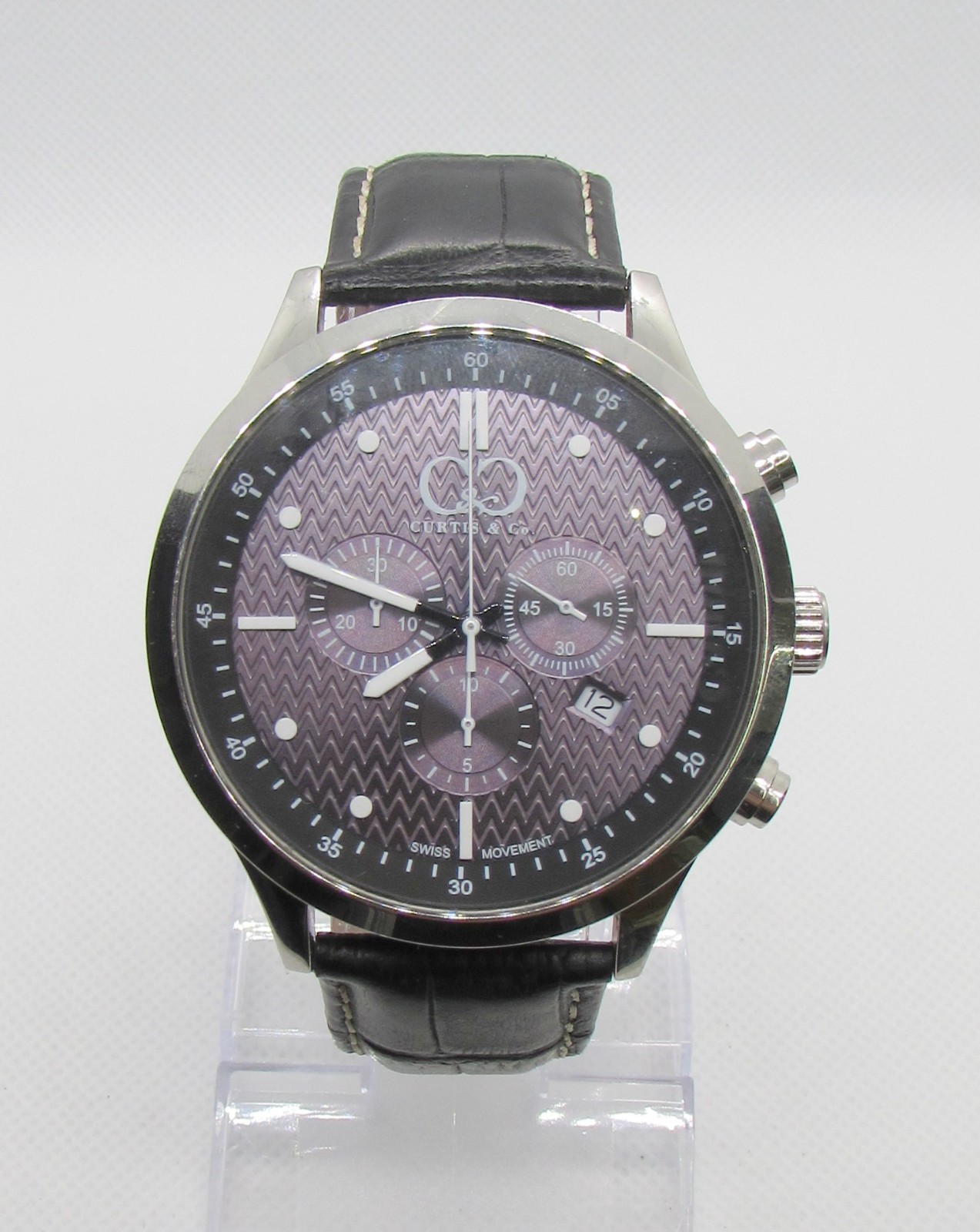 Curtis & Co. 45mm Quartz CC45BL-SS Men’s 16/30 LE Chronograph Wrist Watch