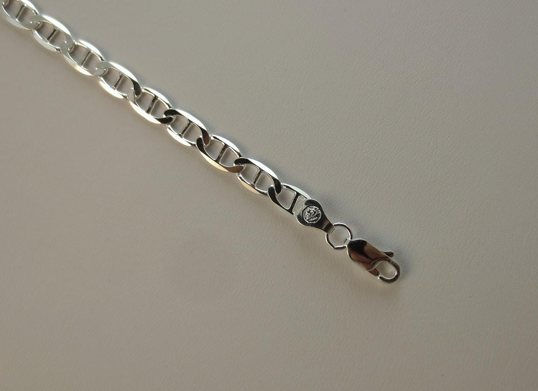 5mm Marina Chain 7,8,9,16,18,20,22,24,30 inch. Pure 925 Italian Sterling Silver