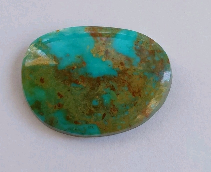 Natural Bisbee Turquoise 38 Carat Cabochon Sky Blue & Brown No Backing #13