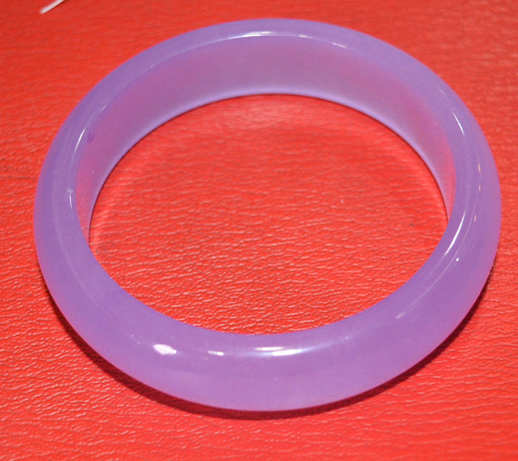 Real Natural 56-68mm Violet Alexandrite Jade Gemstone Bracelet Bangle Free Box