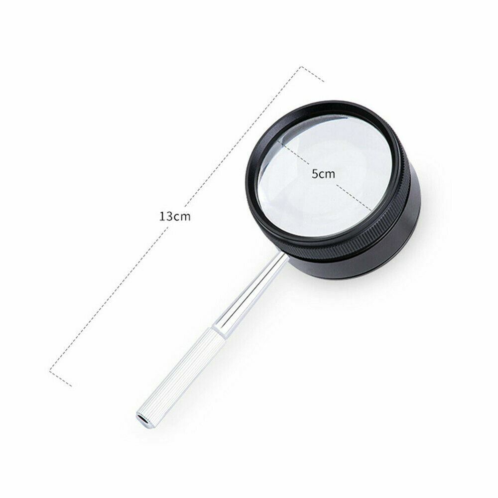 Magnifying Glass Lens 35X High Power Magnifier Non-Slip Handle for Coins Jewelry