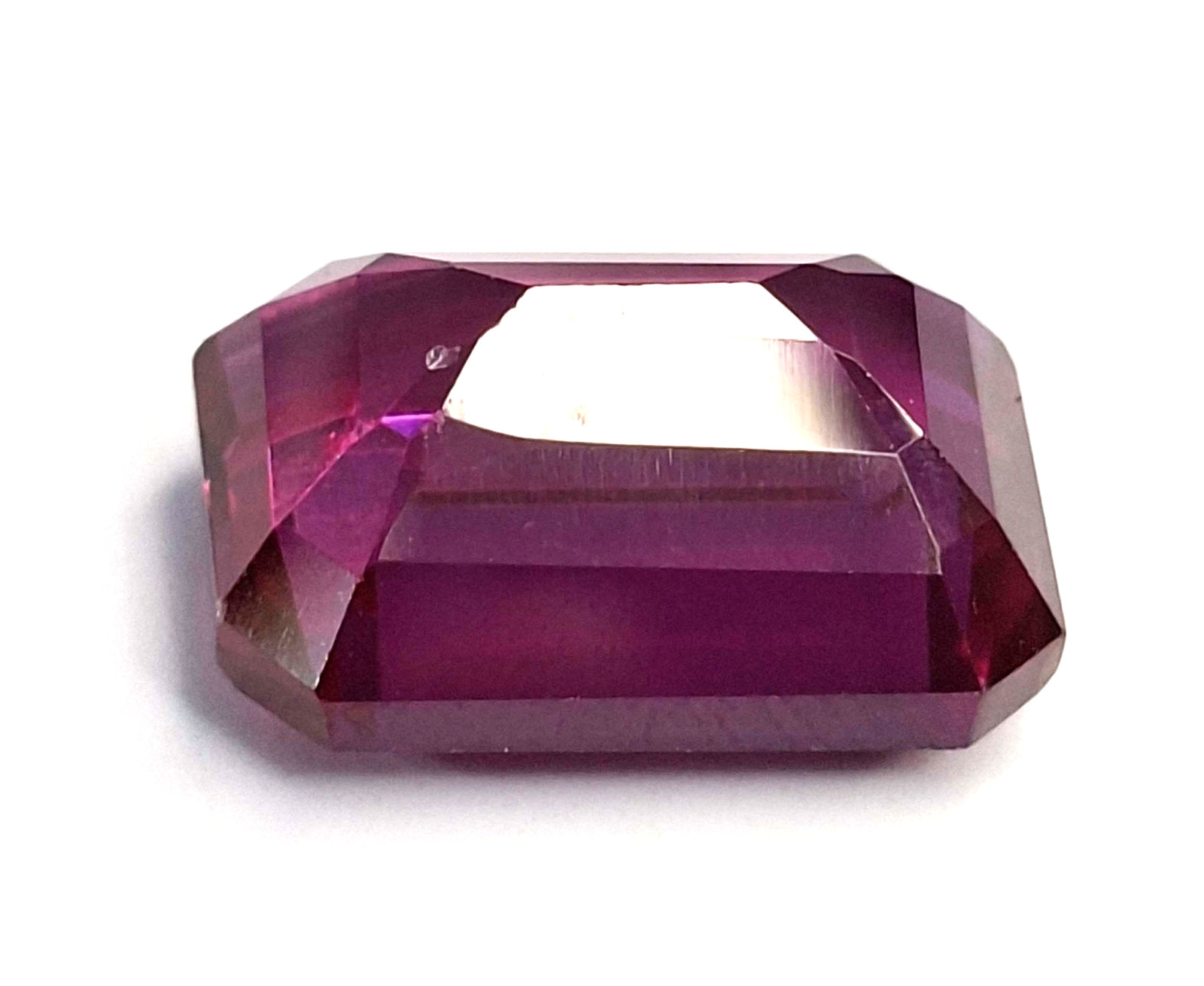 Rhodolite Garnet Natural 13-15 Ct Emerald Cut Certified Loose Gemstone SP848