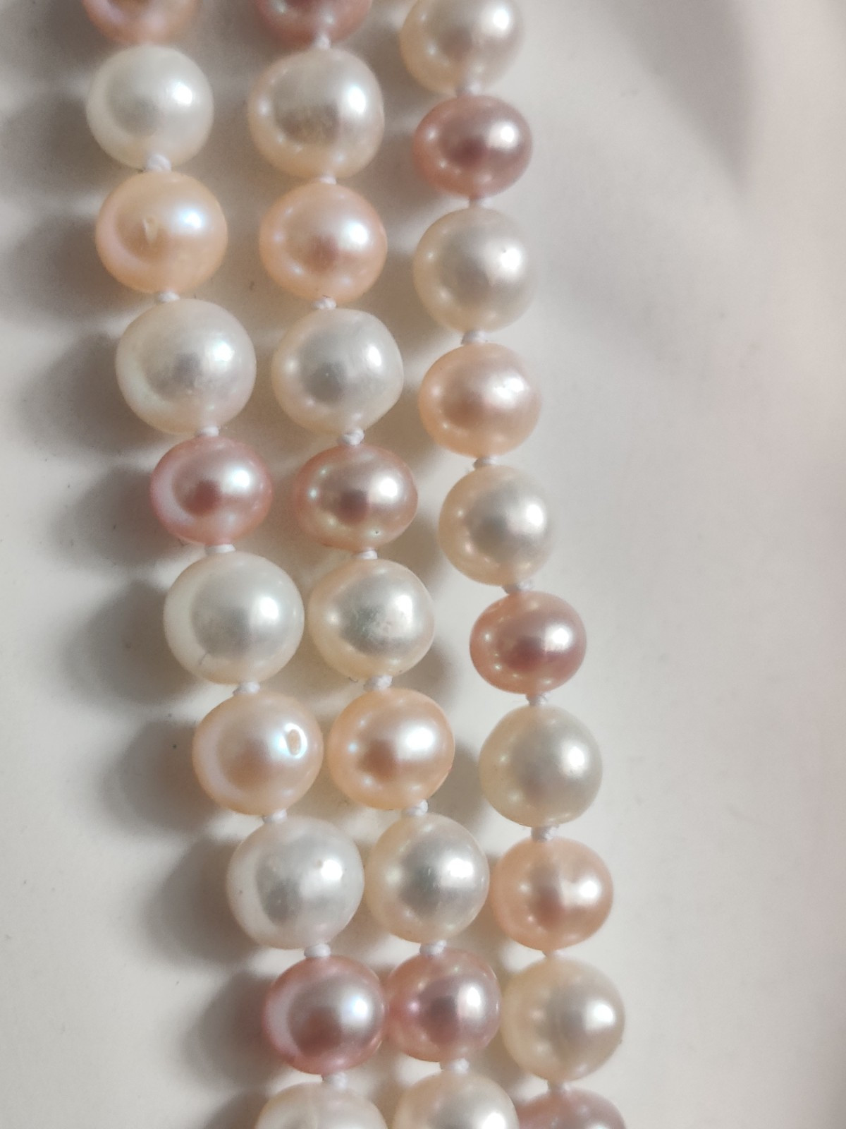 Genuine Freshwater Cultured Pearls Ultra Long Knotted Necklace 180 cm