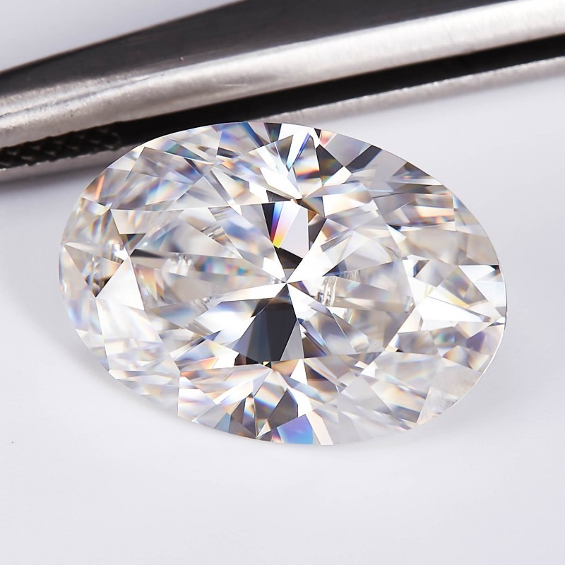 US 1-8ct Excellent Oval Cut D Color Loose Moissanite Stone VVS1 GRA Certificate