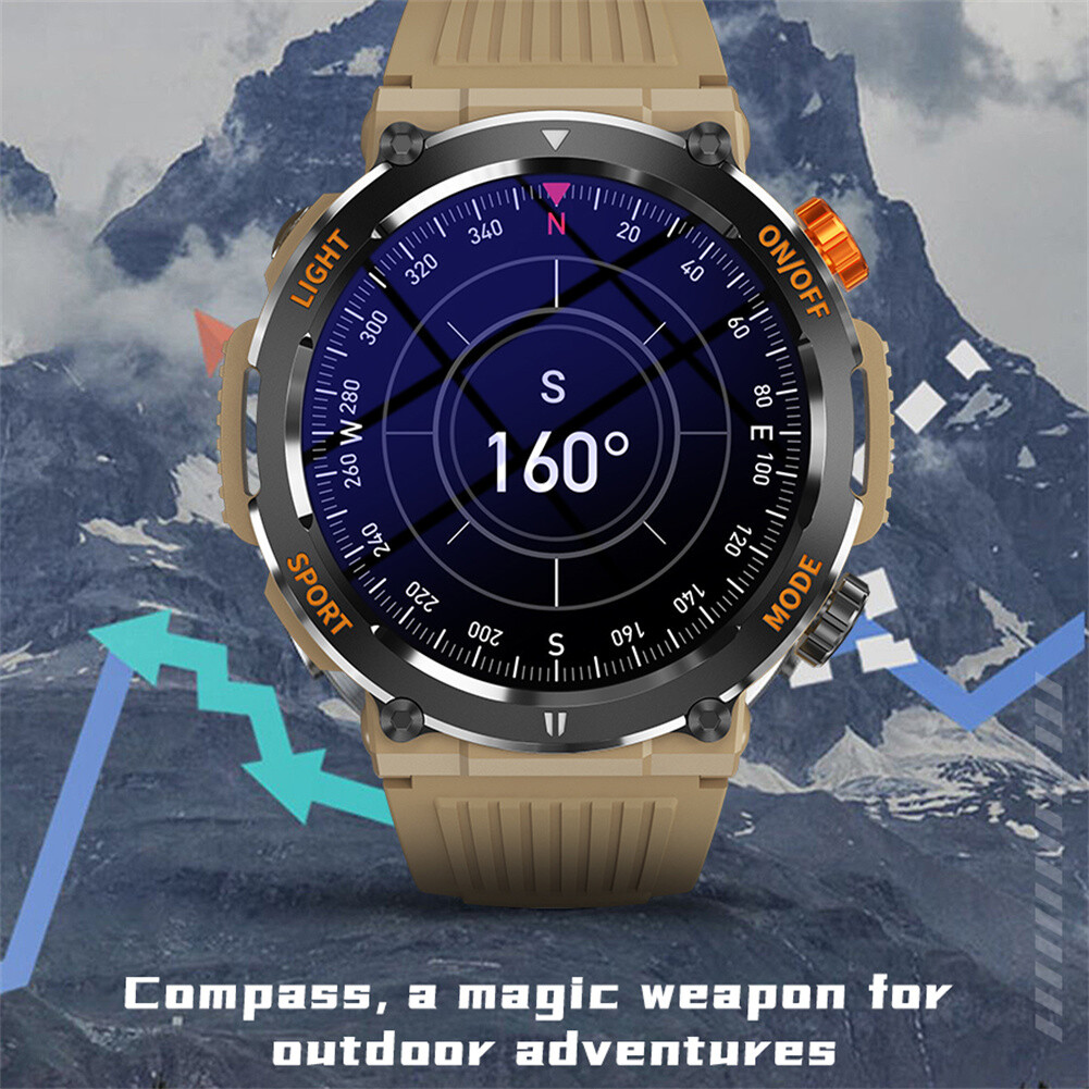Smart Watch With LED Flashlight Heart Rate Sleep Monitor Fitness Tracker