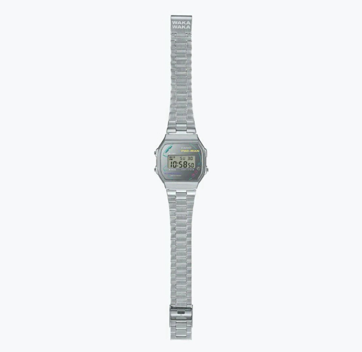 Casio CLASSIC A168WEPC-7AJR For Men LIMITED PAC-MAN Collaboration silver