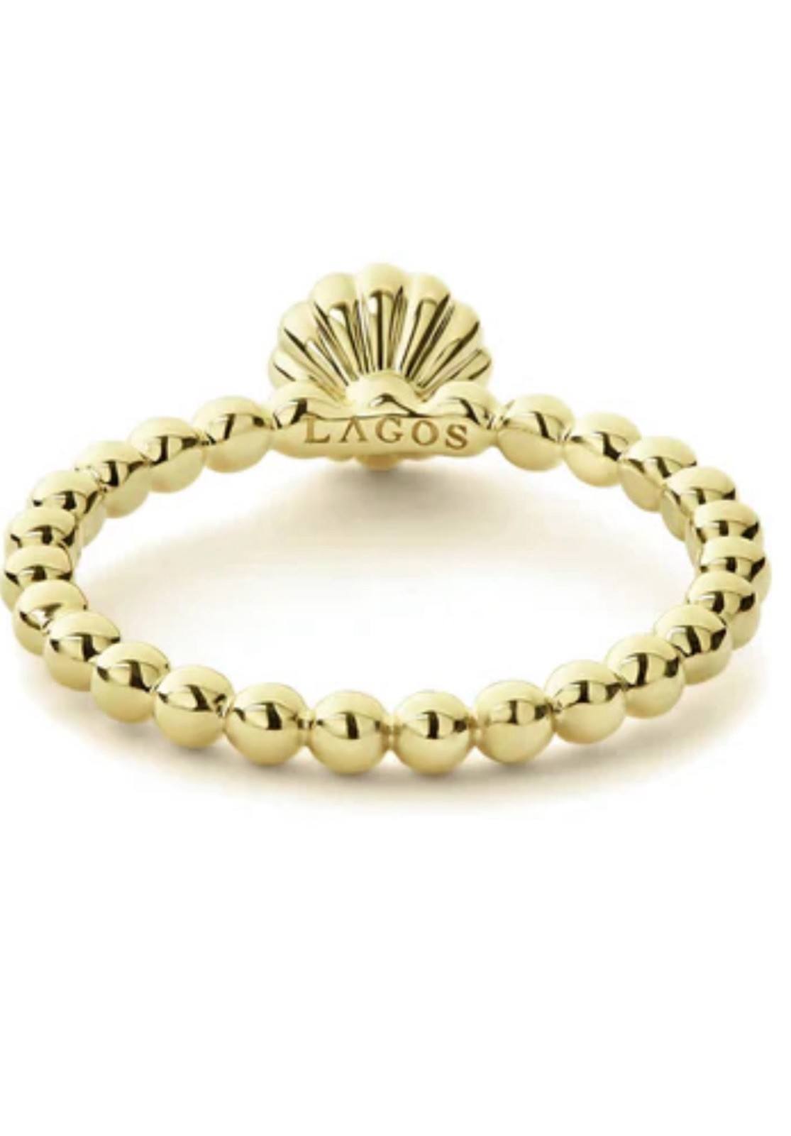 Lagos Diamonds Caviar 18K Gold Circle Ring $1450 New 6