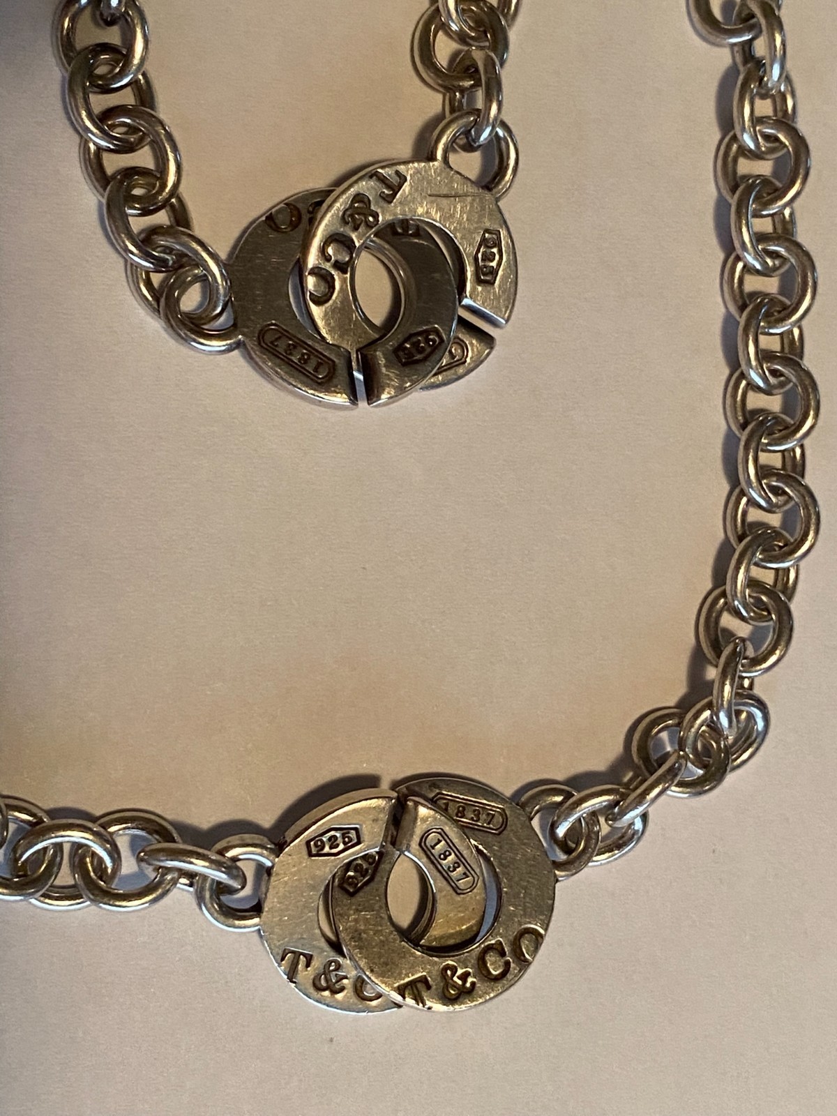 Tiffany & Co. 1837 Double Circle Clasp Necklace and Bracelet