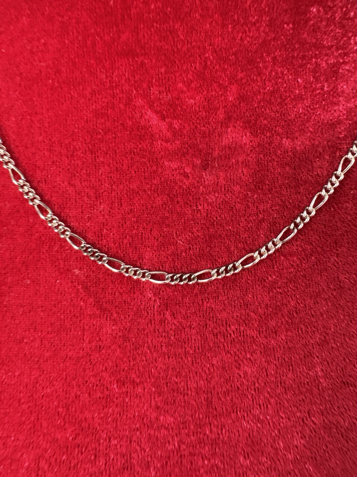 Vintage Sterling Silver Figaro Chain Hallmarked 51cm