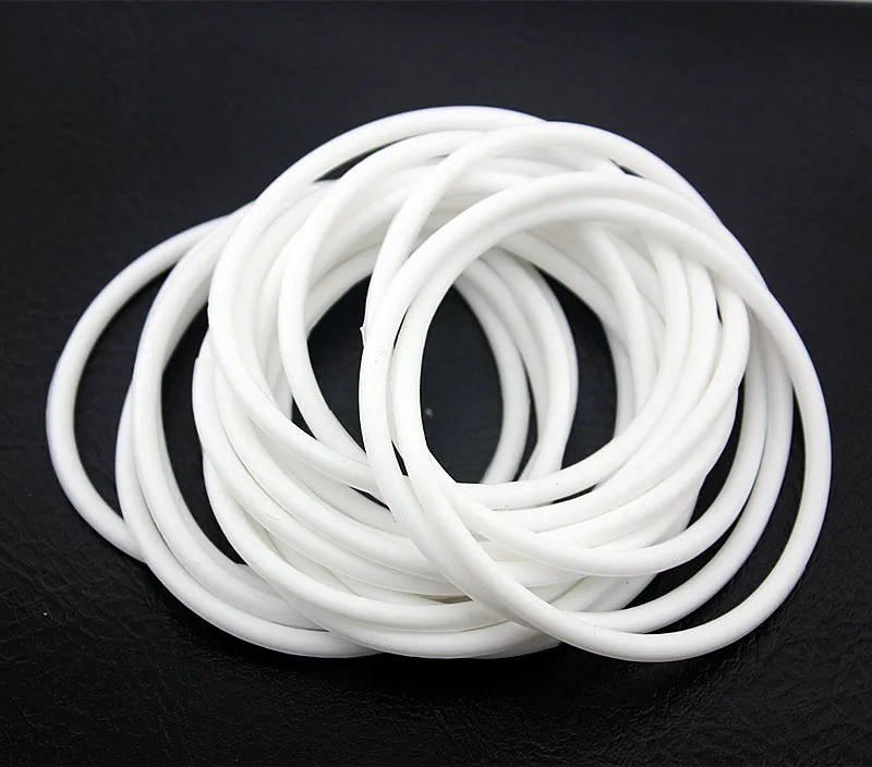 10PCS/Lot Black White Rubber Bracelets Wristband Friendship Rubber Gummy