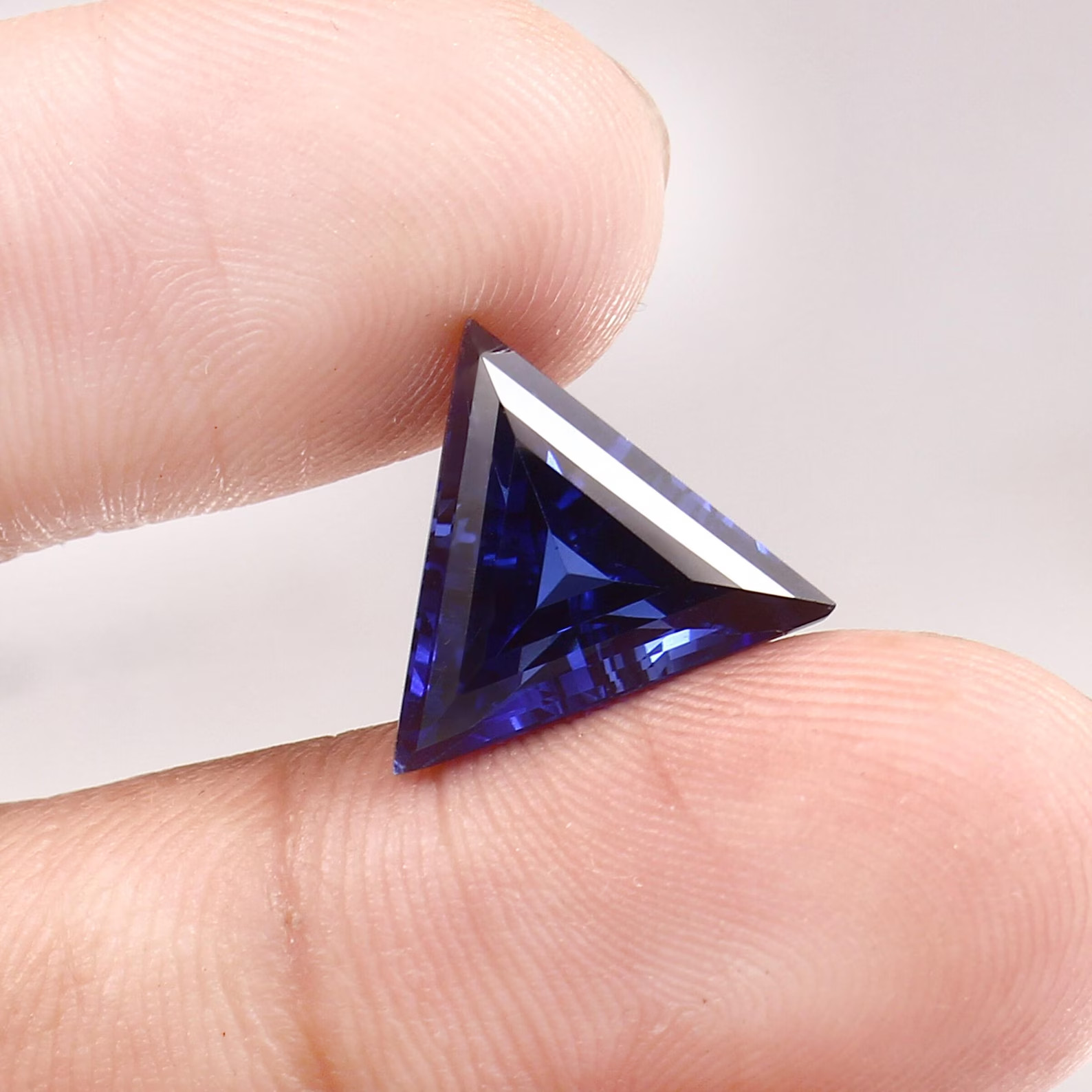 CERTIFIED 1.05 Ct Natural Blue Diamond Tringle Cut LOOSE VVS1/ 6 mm