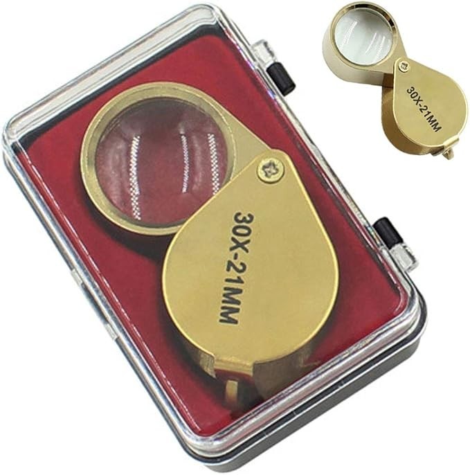 Jewelers Loupe Magnifier Jewelry Eye Loop Pocket Magnifying Glass Tool 30X