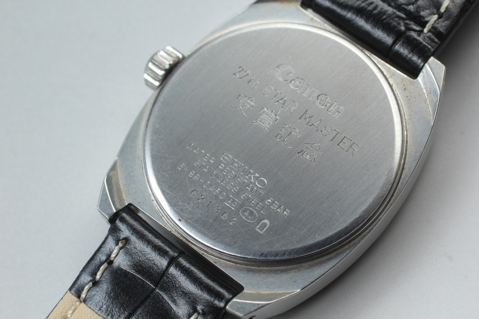 *NEAR MINT* Vintage SEIKO SUS 5Y89-0A50 Day/Date White Dial Men 33mm Watch JAPAN
