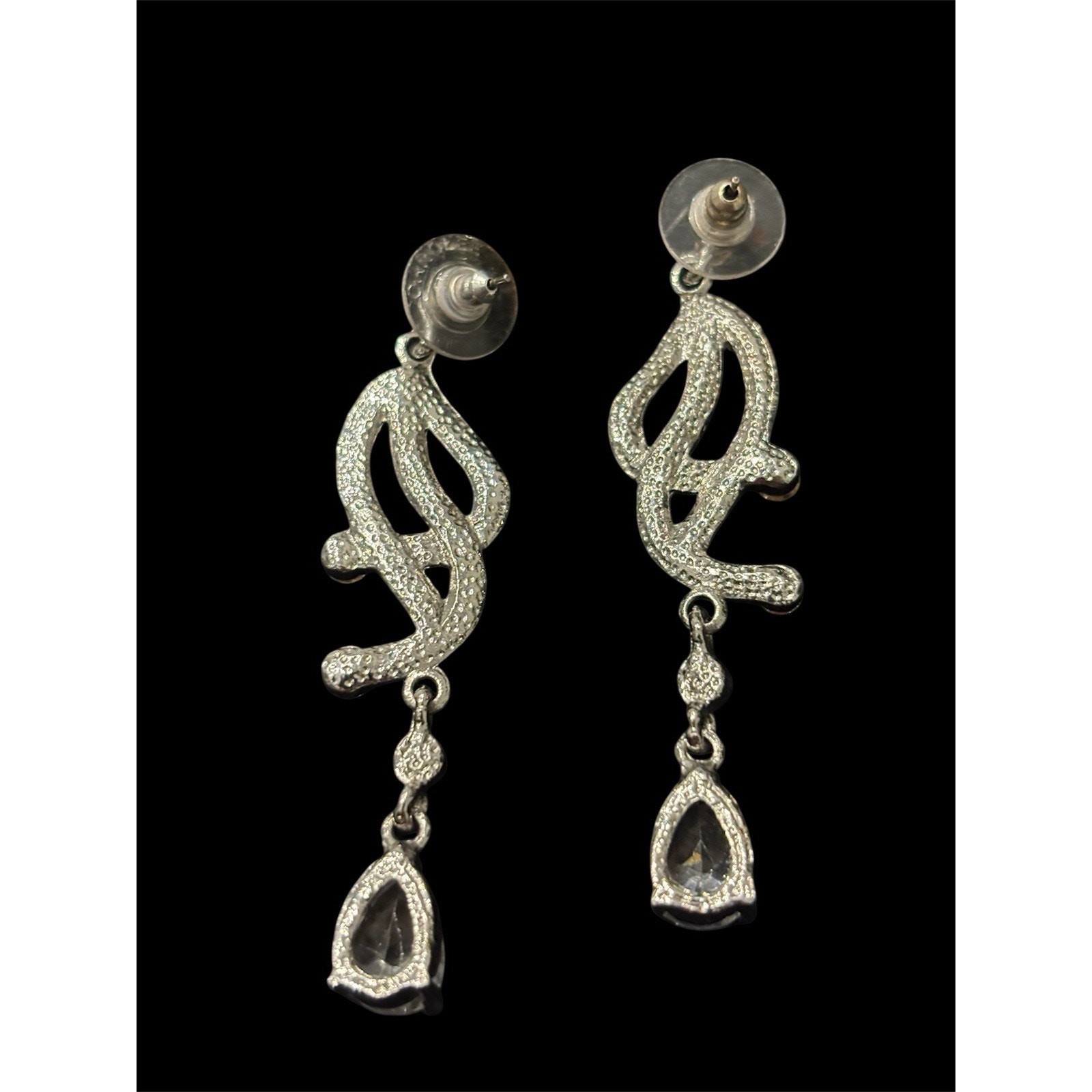 Ladies 2.75” Aurora Borealis Rhinestone Dangle Earrings Sparkle