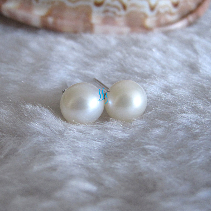 7.0-7.5mm Freshwater Pearl Earrings Studs Earrings——MORE COLORS