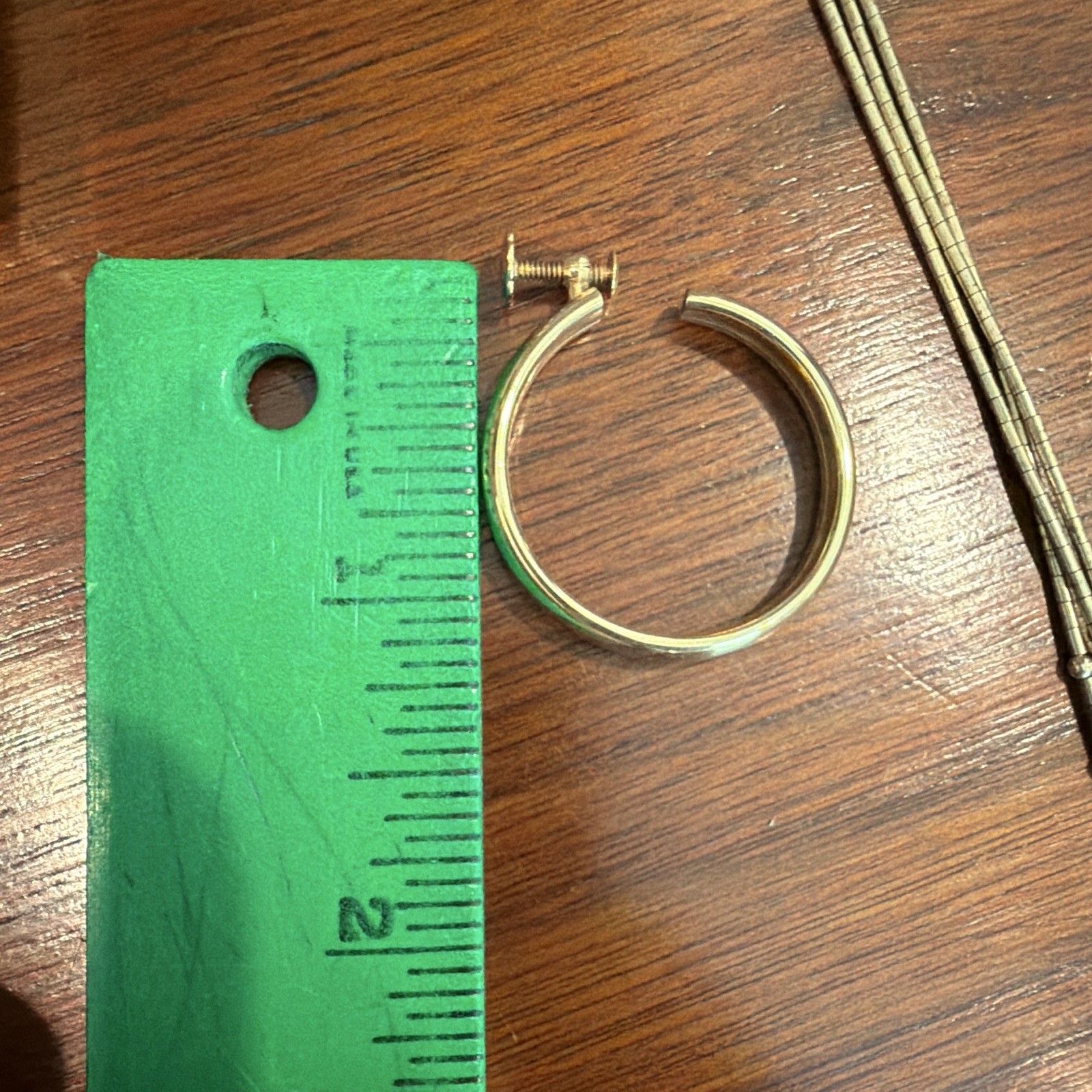 Vintage CooTee 1/20 12KT Gold Filled Hoop Earrings Clip On Classic Plain Smooth
