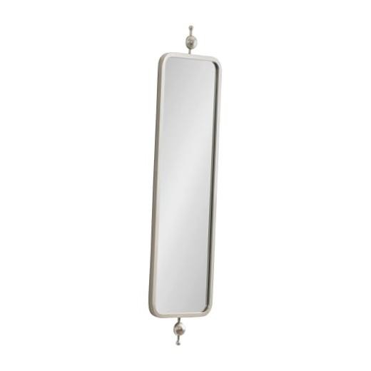 Kasota Traditional Slim Panel Wall Mirror, 9 x 36, Vintage 36″L x 9″W Silver