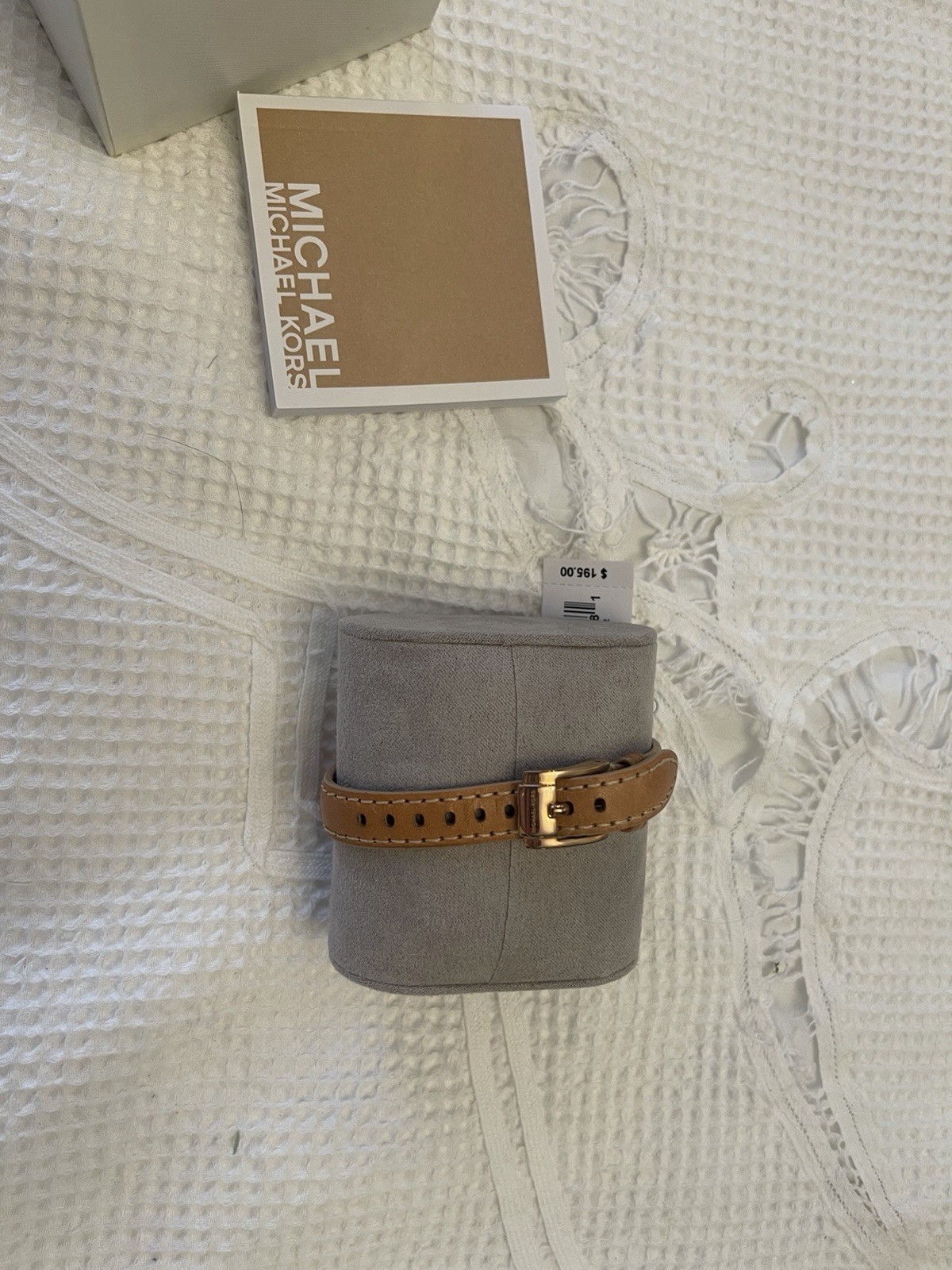 Michael Kors Women’s Quartz Analog Watch Rose Gold Case Brown Leather Strap