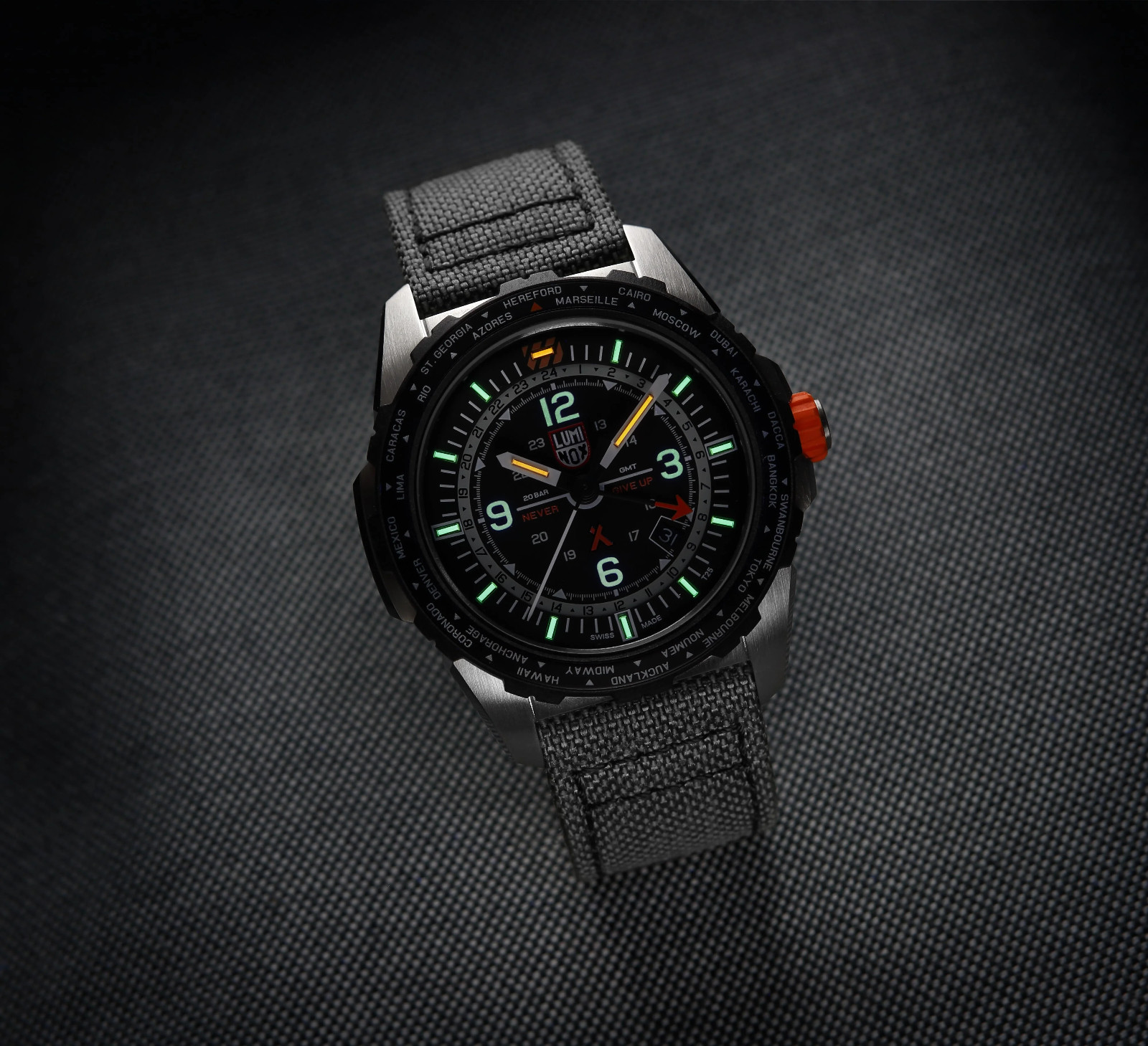 Luminox Men’s 45mm Bear Grylls Survival Air Multi Time Zone GMT Watch XB.3761