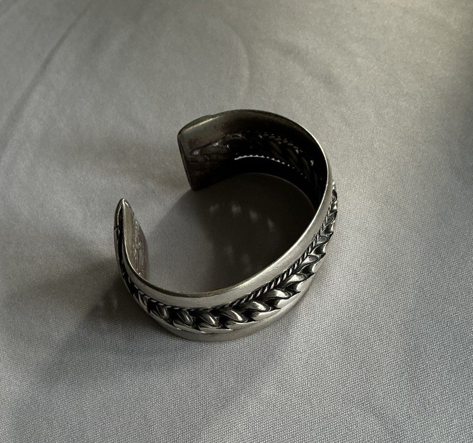 Massive 114g Vintage Egyptian .900 Silver Statement Cuff – Unique Hallmarks