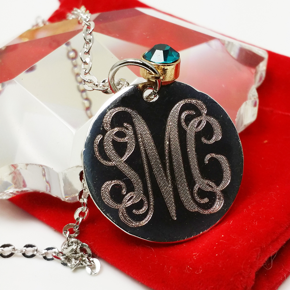 Personalized Monogram Necklace, Custom Monogram Necklace, Initials Necklace