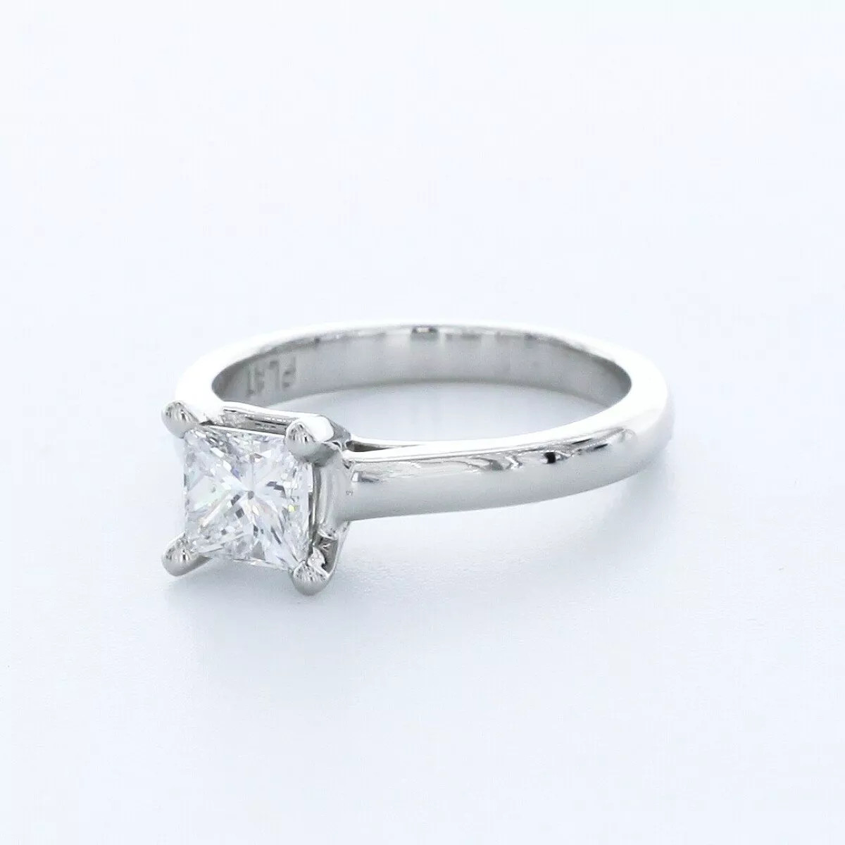 Solitaire Engagement Ring Platinum 1.06 Carat Princess Lab-Grown Diamond H VS1