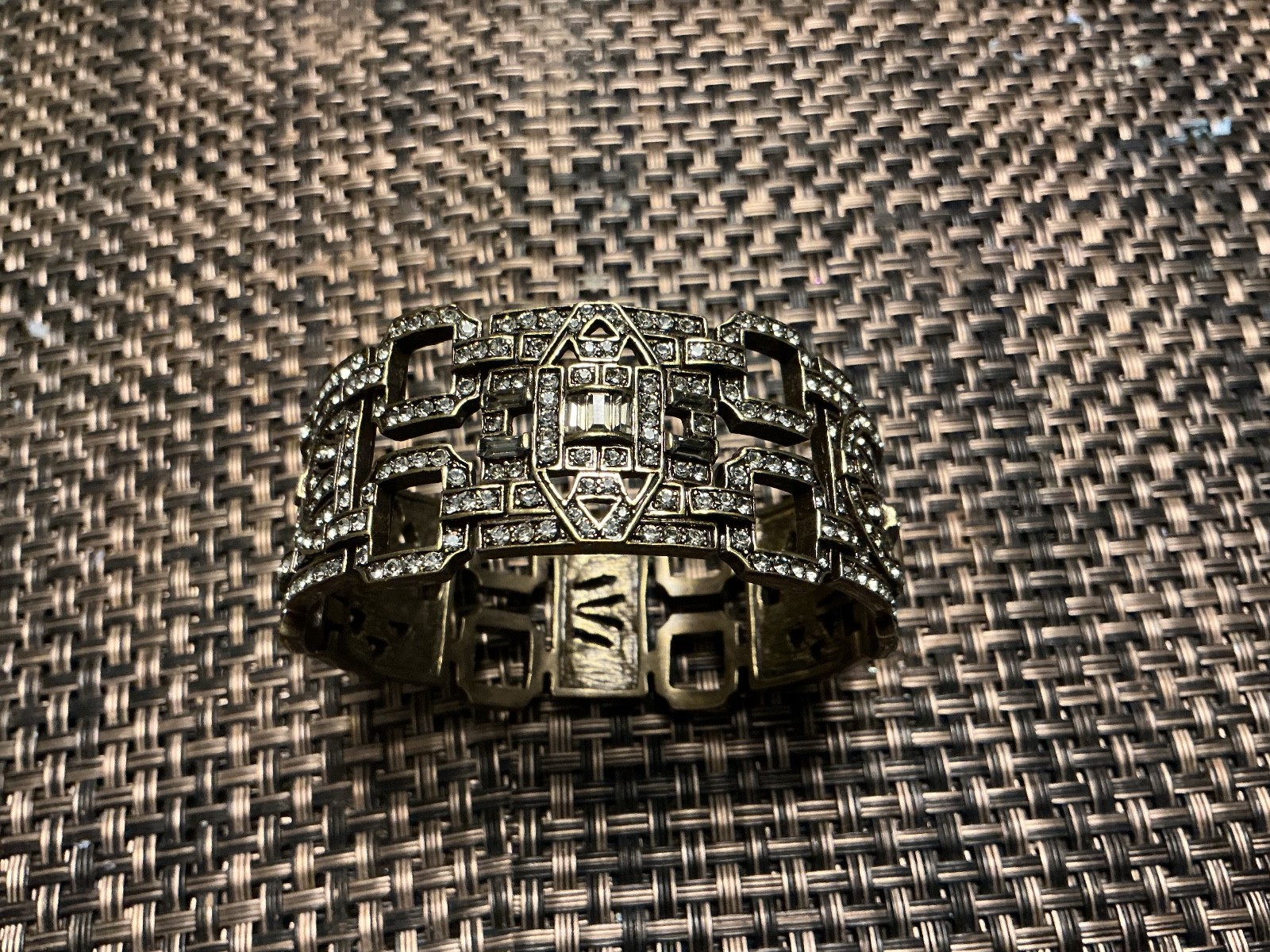 Heidi Daus Crystal Hinged Bangle Bracelet