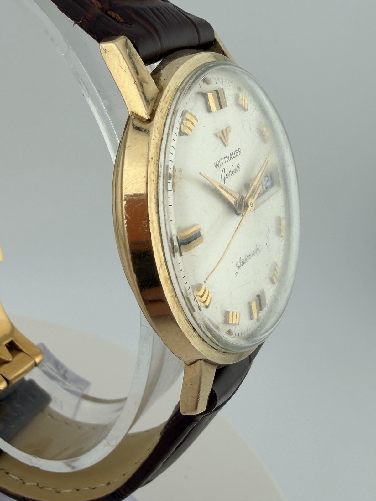 Vintage Wittnauer Genève Automatic Day Date Men’s 10K Gold Filled Watch