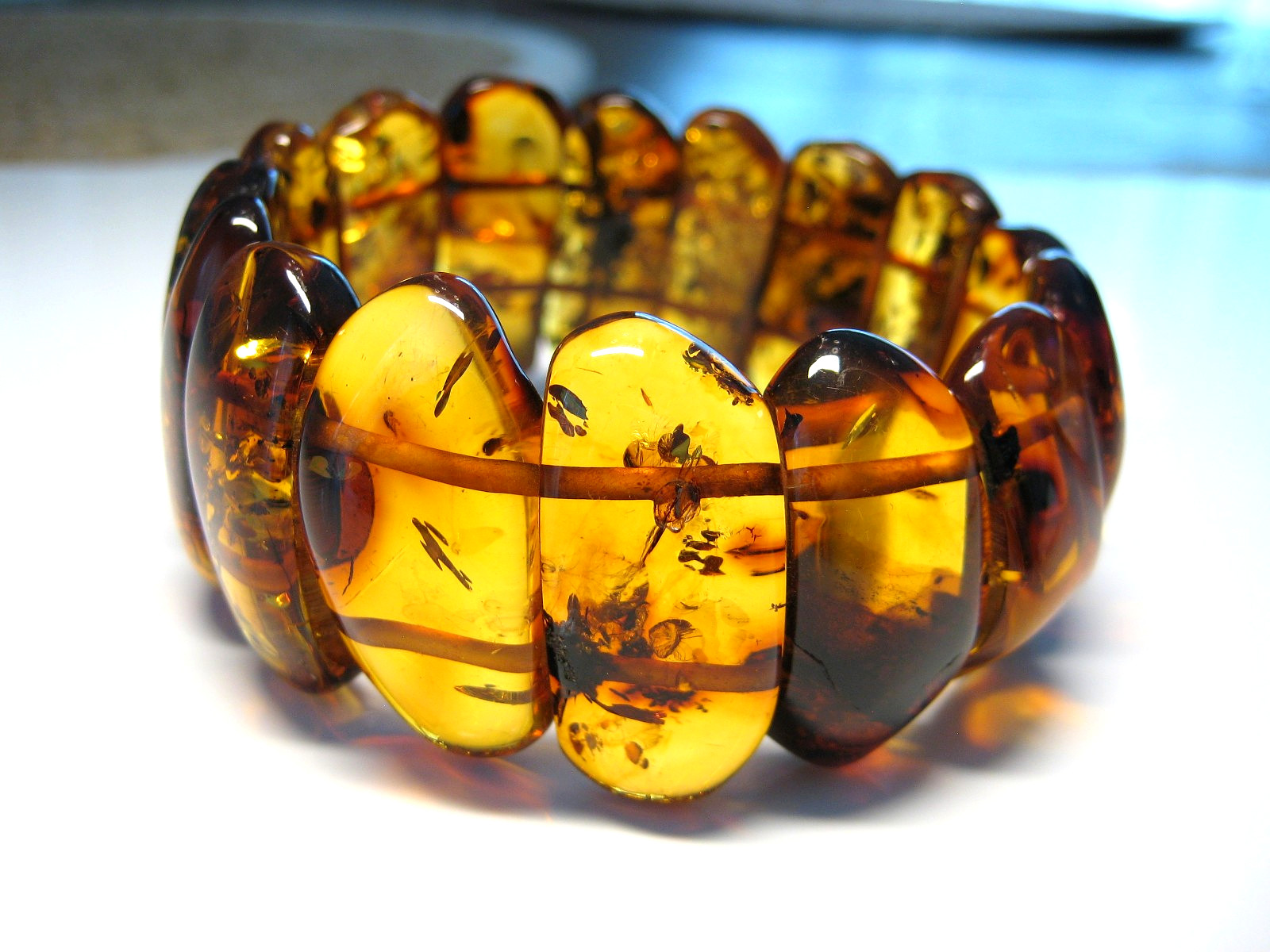 Genuine Massive Huge Cognac Amber Baltic Amber Bracelet 40 gr 7.5-8 in !!!