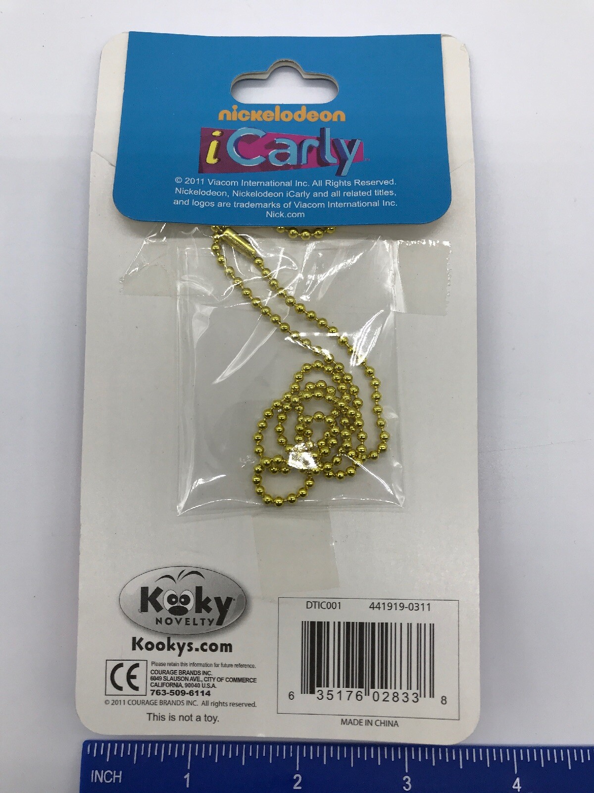 I Carly Nickelodeon Mini Pen Dog Tag Chain Necklace Jewelry Kooky That’s Jank