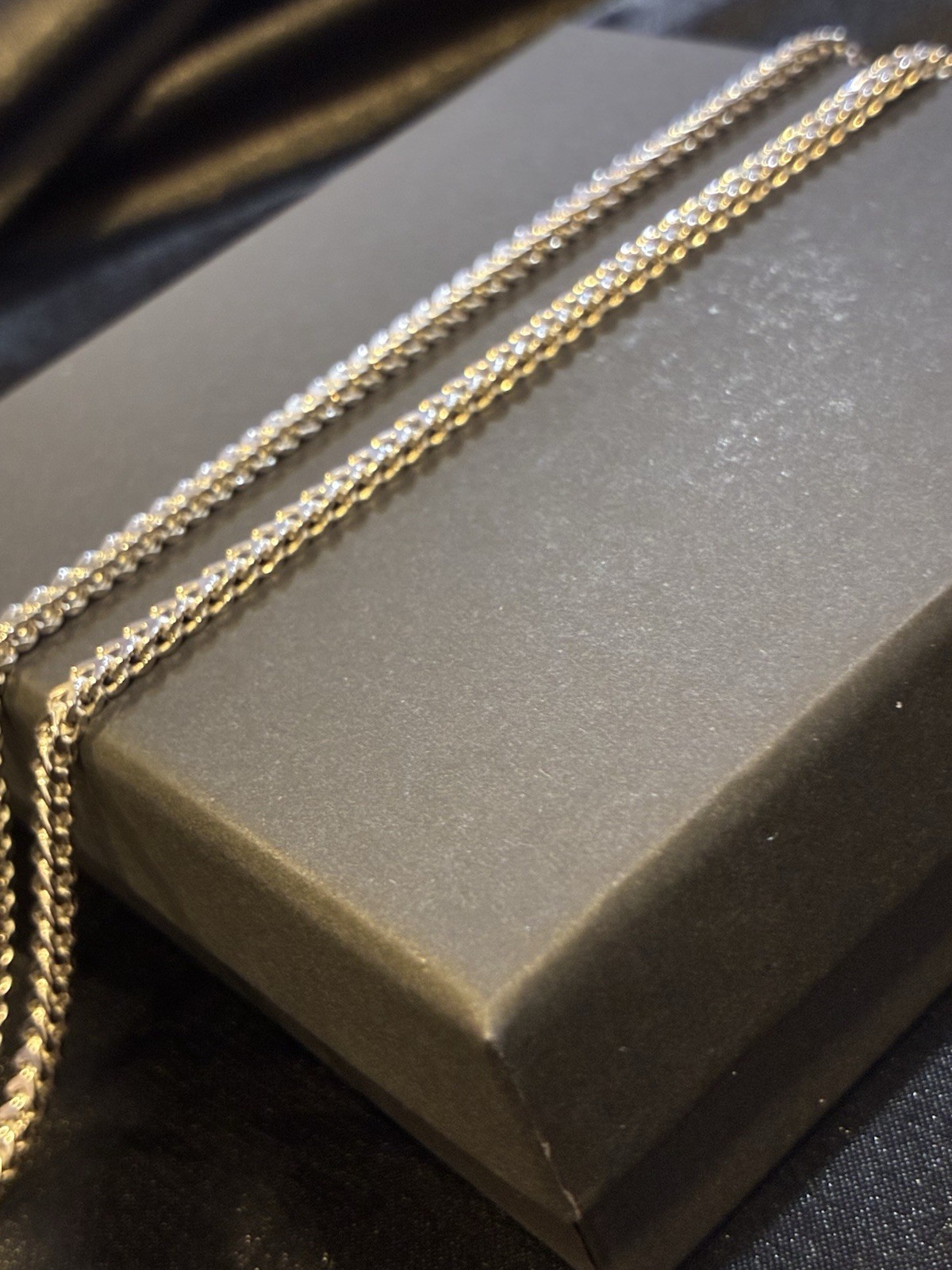 Unisex 925 Sterling Silver 2.5mm Square Franco Chain Necklace 22″ Rhodium Plated
