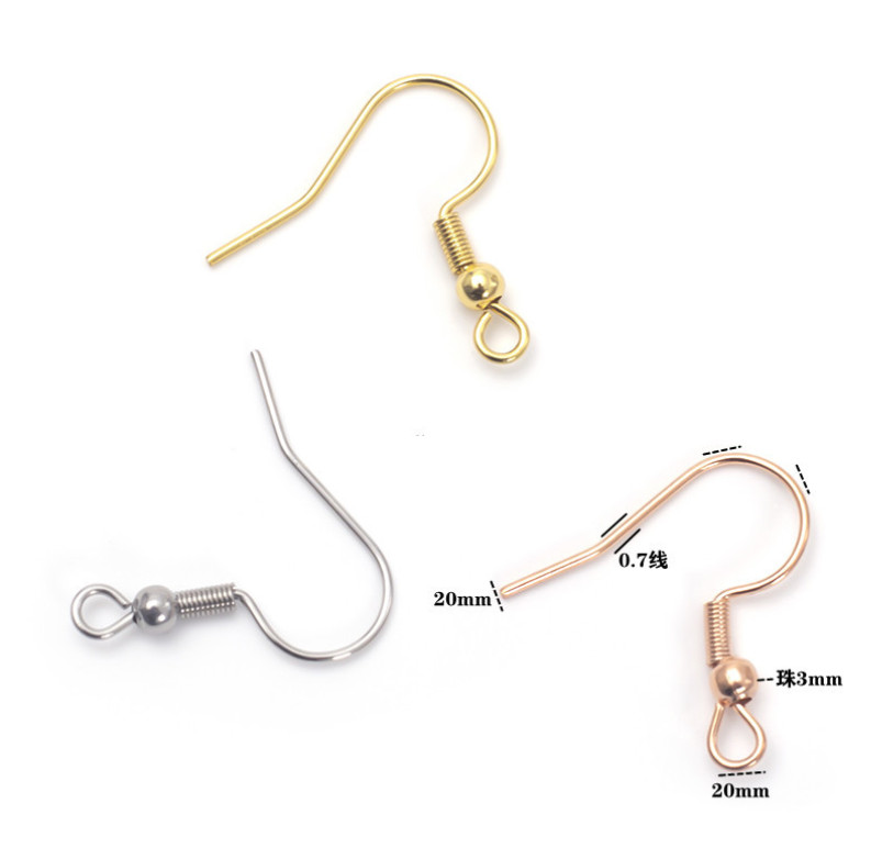 10Pairs 316 Stainless Steel Earring Hooks Finding Ear Wire Jewelry Making PS1
