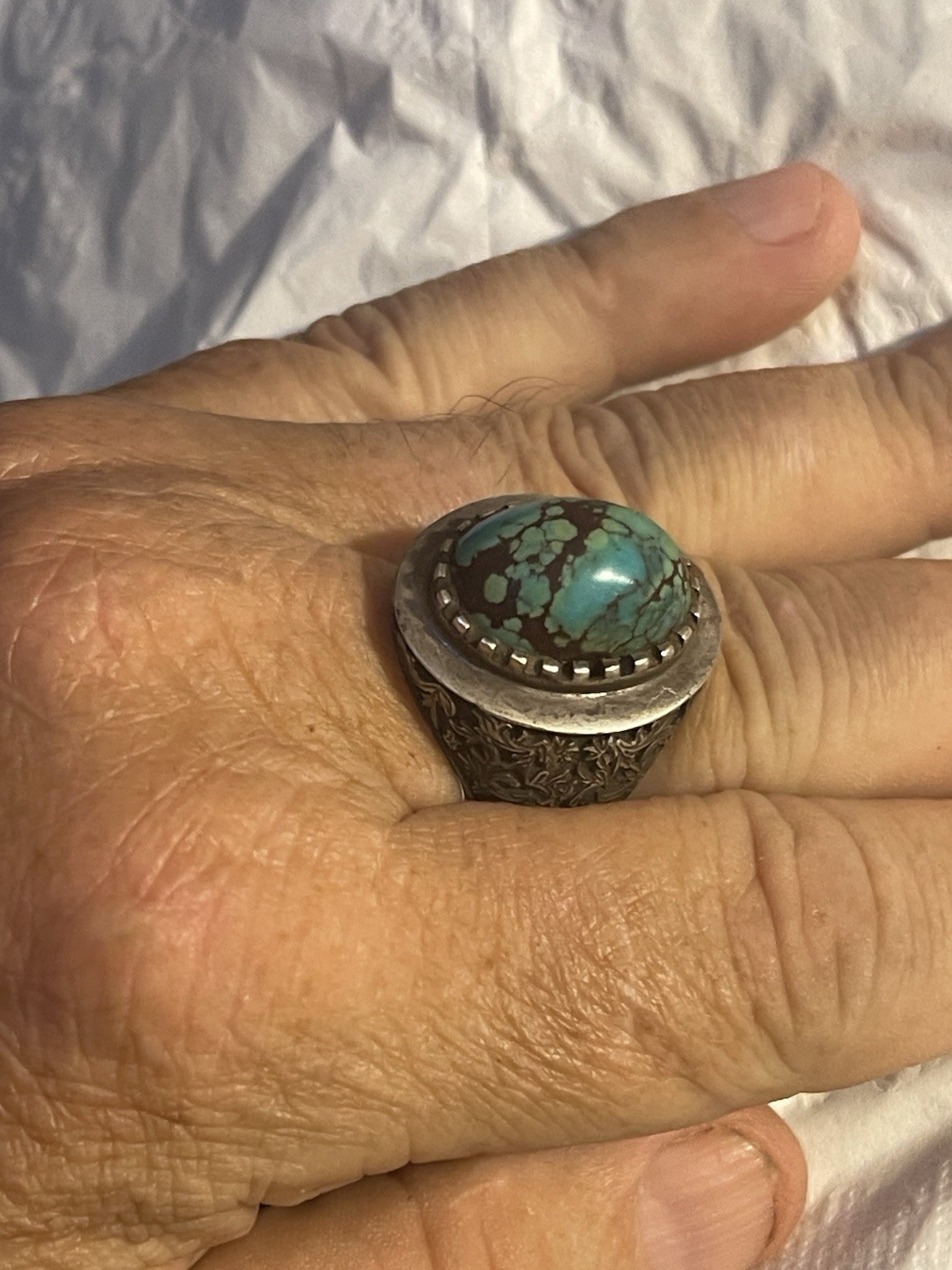 Persian Turquoise Ring Size 10.5Handmade In Turkey