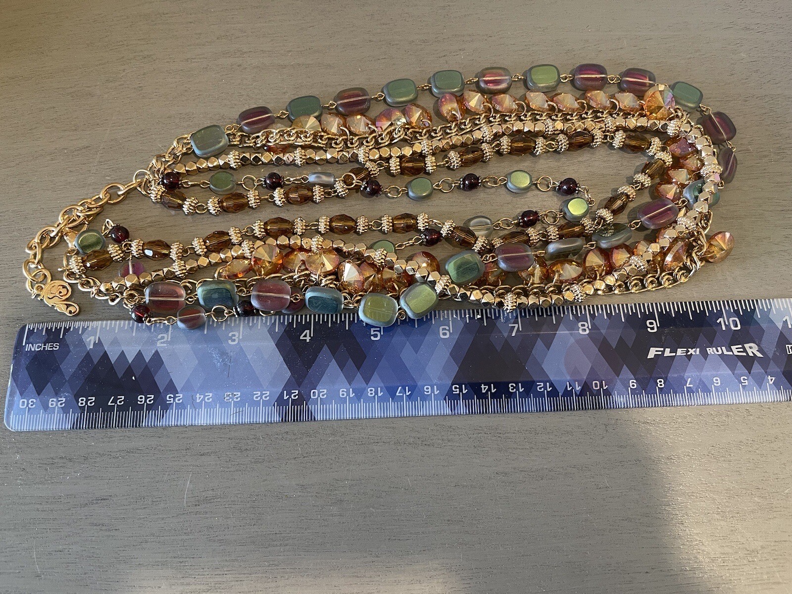 Passiana 5 Layer Necklace In Multi Color Stone Beads New Without Tag