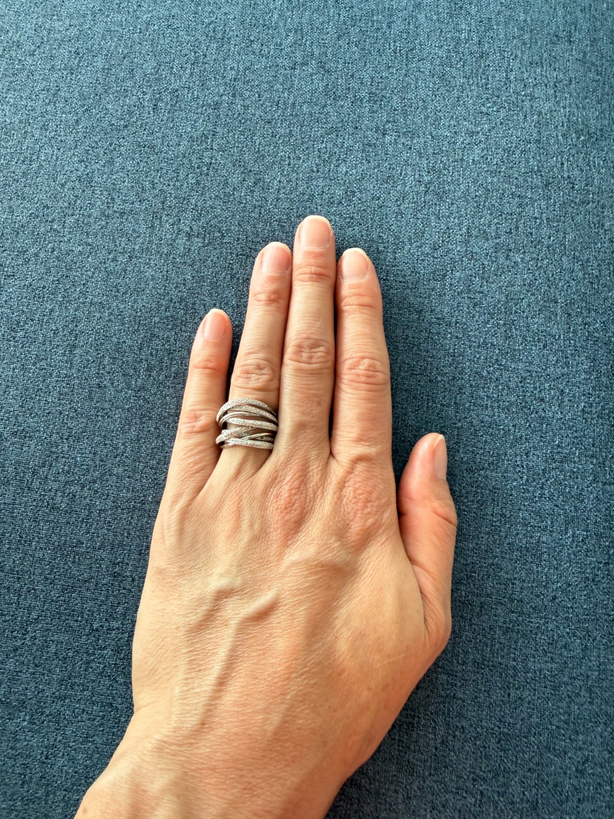 EFFY Birds Nest Ring, 14K White Gold Plated + Diamonds