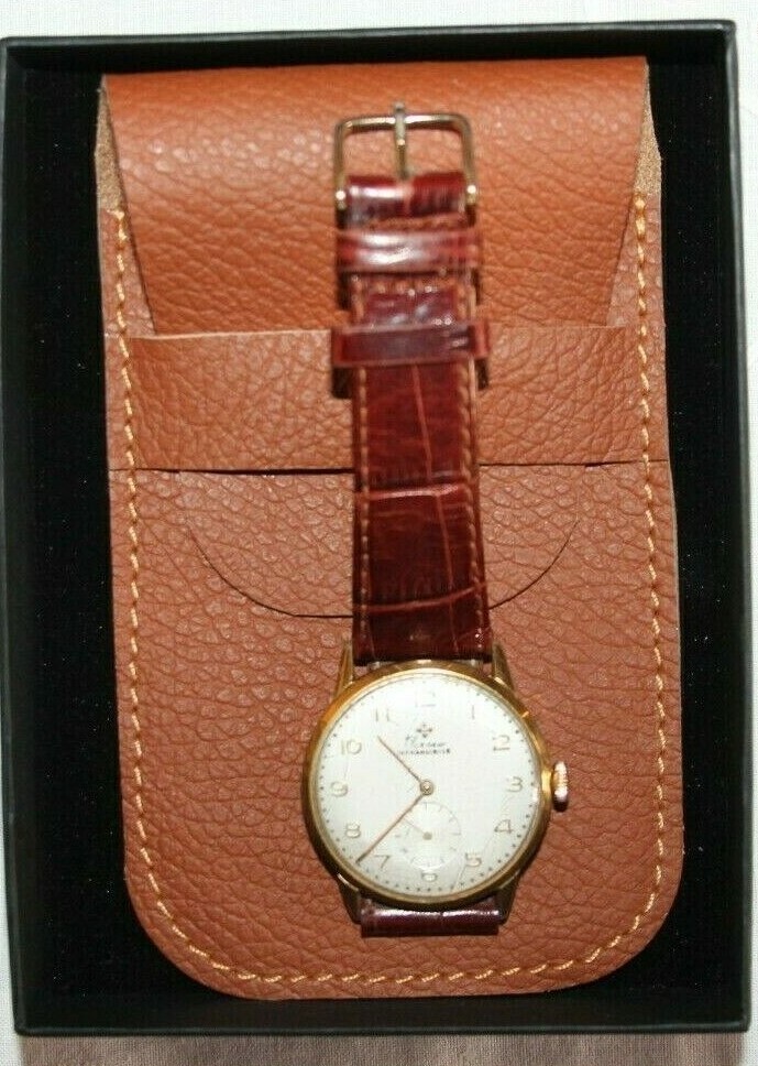 REAL LEATHER TRAVEL WATCH HOLDER Customizable Leather Watch Case