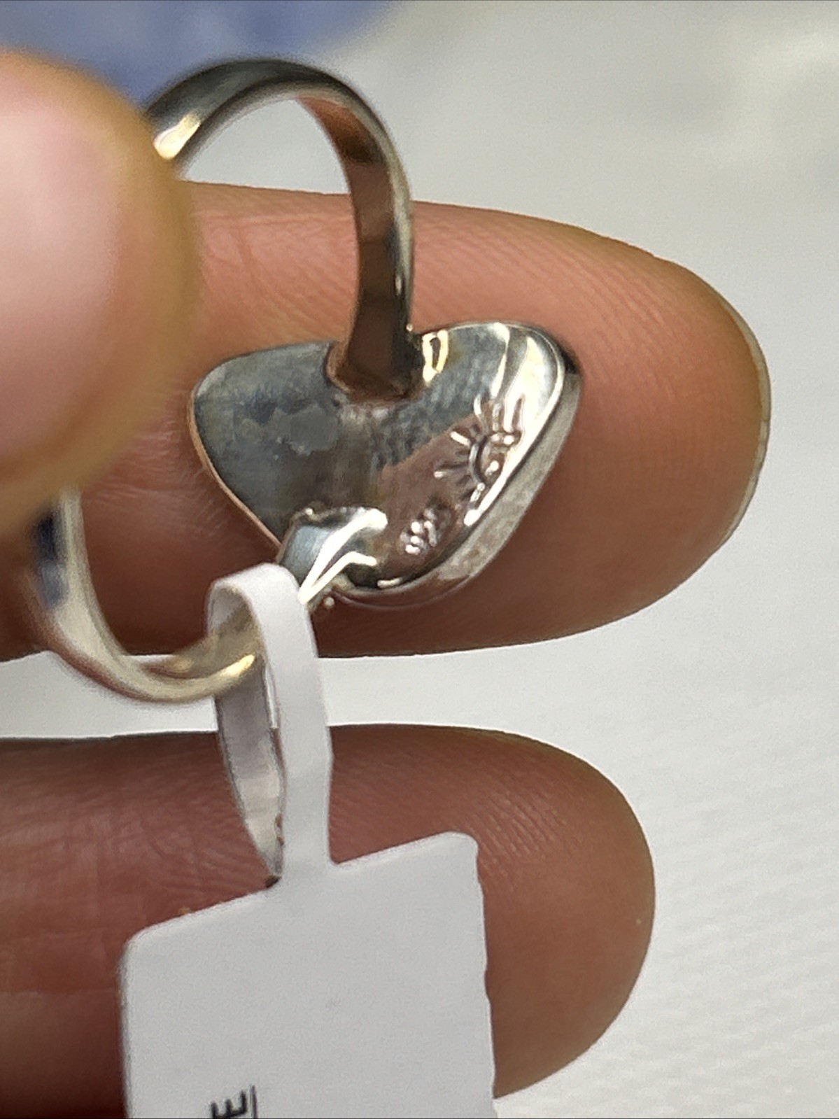 Salty Gem Blue Sea Glass Ring Sz9 Sterling Silver