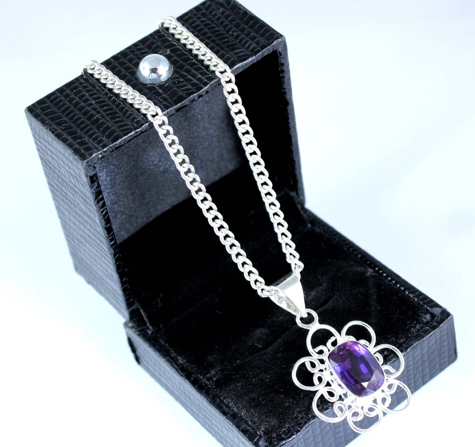 Boysenberry Sapphire 9.85 Ct Natural Cushion Gemstone Men’s Pendant Veterans Day