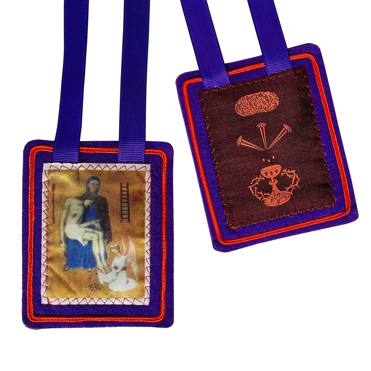 Scapulars Catholic,Purple Scapular of 3.5 inches x 4.25 inches, Purple