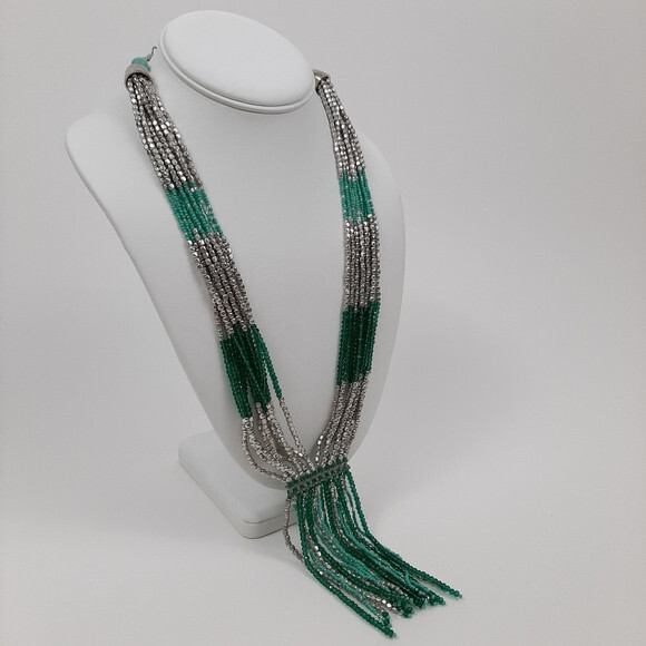 Beaded Necklace Himalayan Gems Potay Kinaara Tassel Handmade In India
