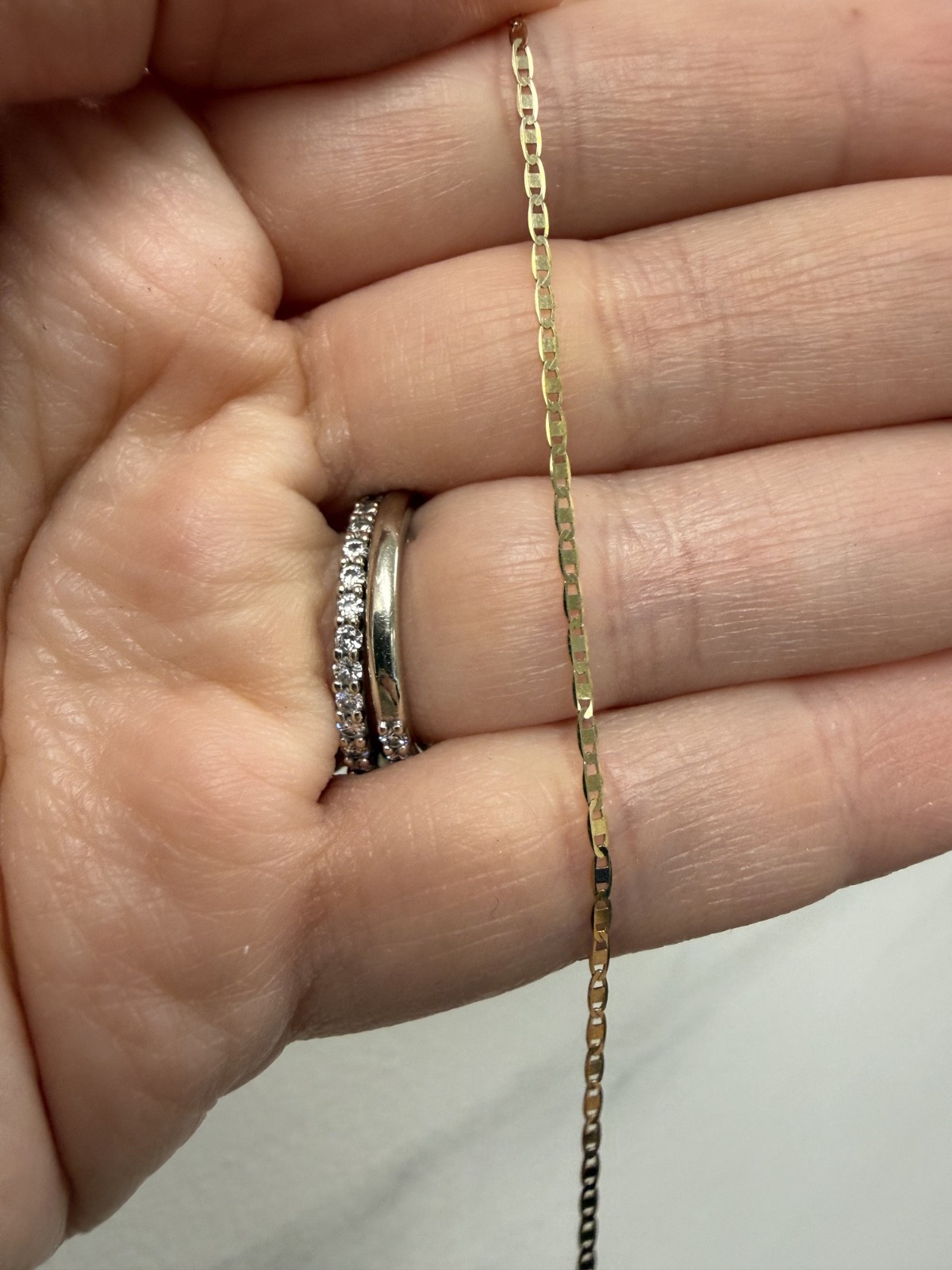 Flat Mariner link Bracelet 10k gold