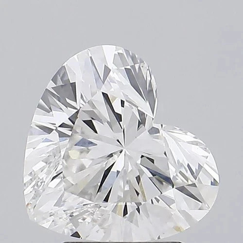 5.09 Cts HEART SHAPE E Color VS2 Clarity IGI CERTIFIED LAB GROWN CVD Diamond