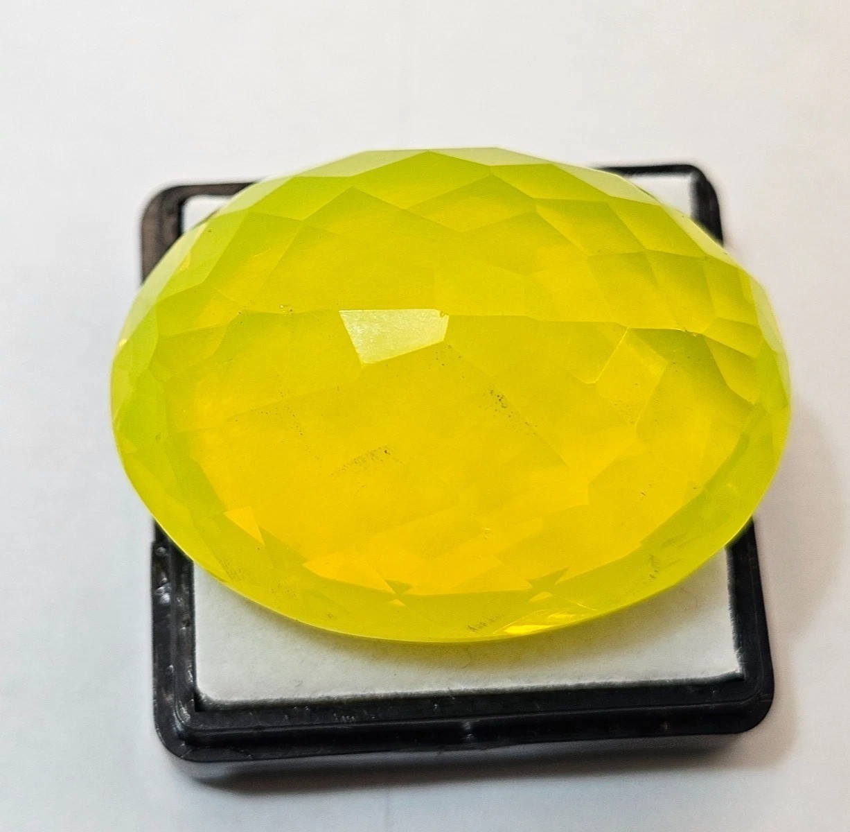Superb Neon Yellow Opal Oval Cut 58-60 Ct Natural Loose EGL Certified Gemstone