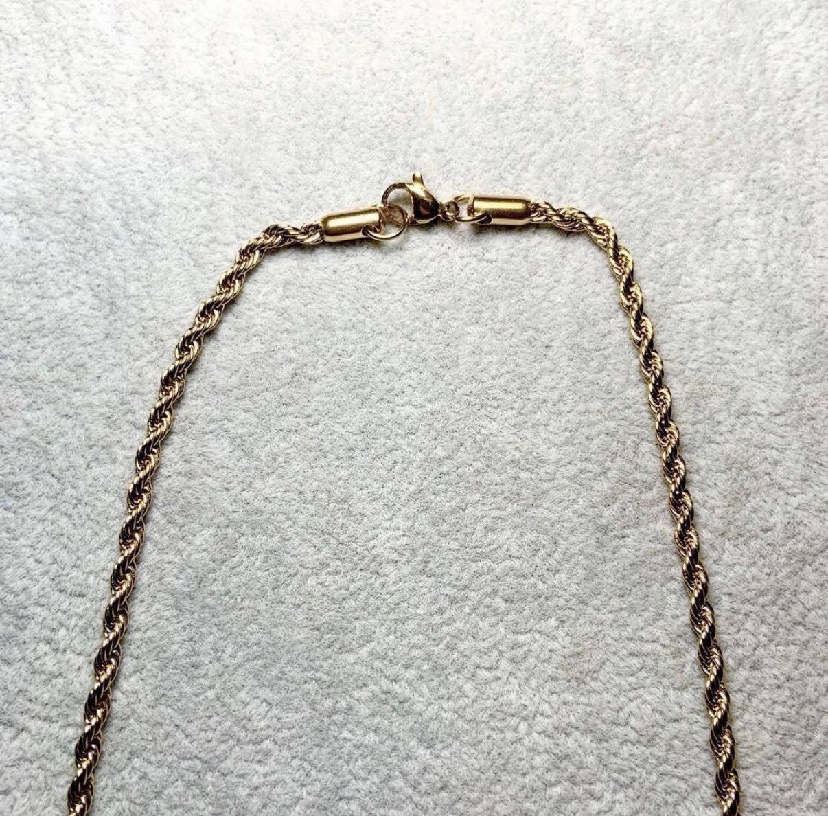 Men’s Gold Cross Necklace Stainless Steel Rope Chain 22.4” Pendant Jewelry