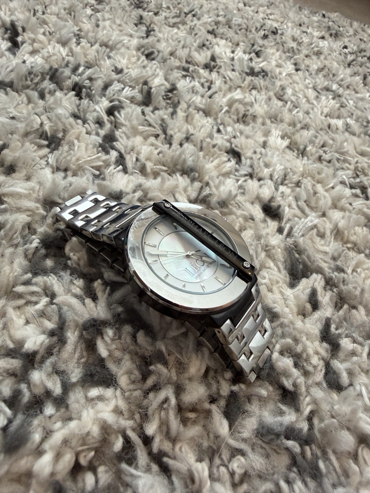 Raphael Leon LEO Swiss Quartz Watch Stainless Steel Mother of Pearl Men’s